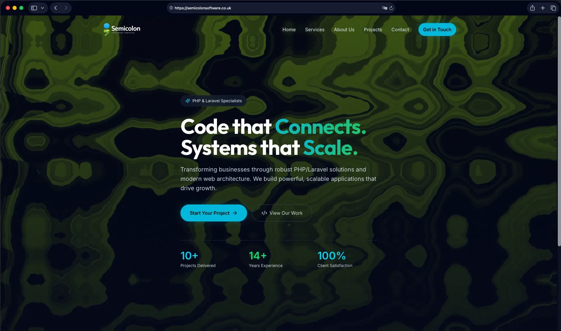 Semicolon Software Website Screen Shot